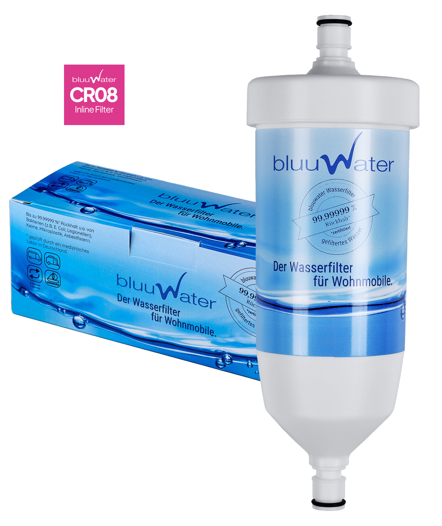 Wasserfilter bluuwater CR08 für Wohnwagen, Wohnmobile und Boote