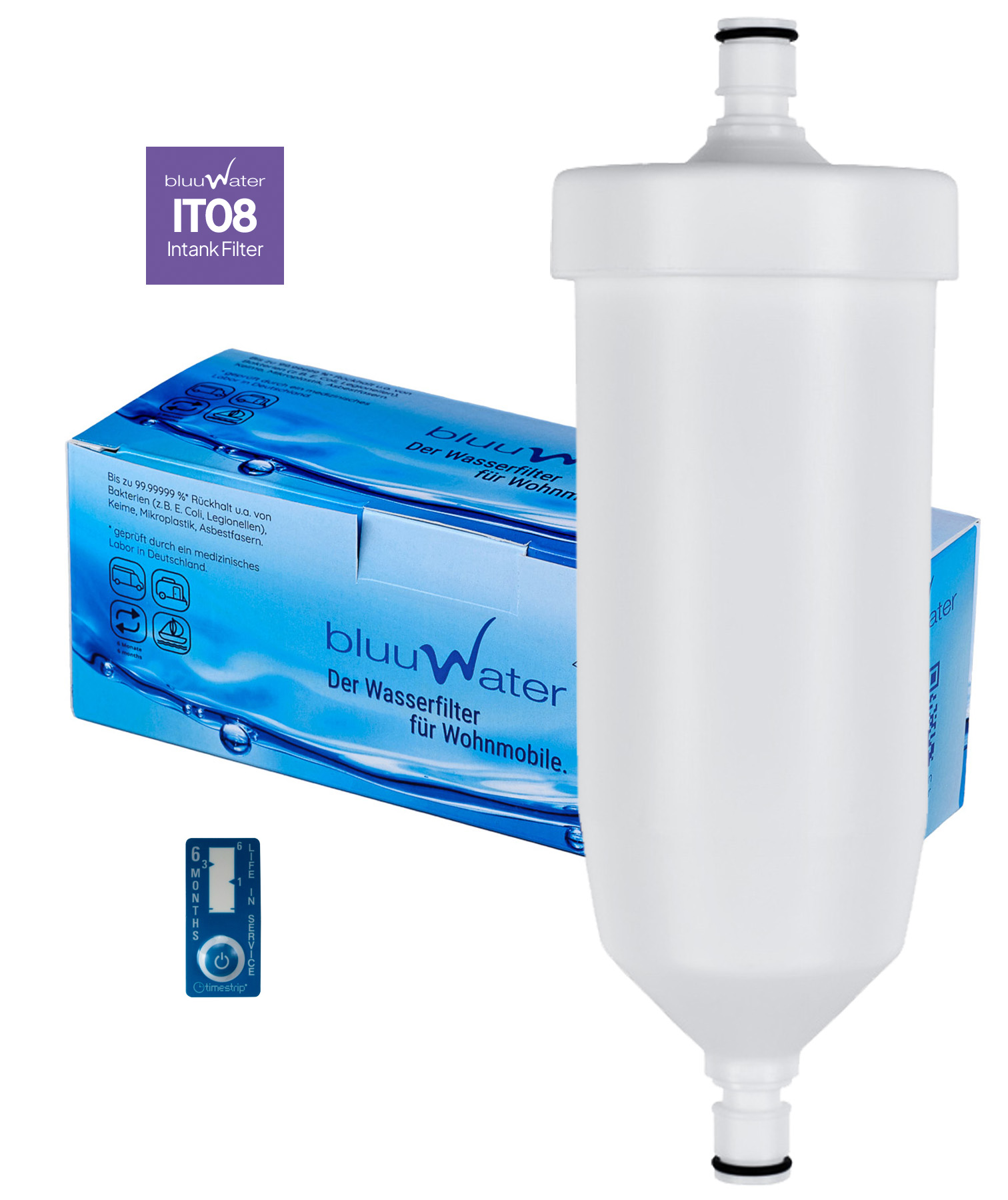 Wasserfilter bluuwater IT08 - Intank-Filter - für Wohnwagen, Wohnmobile und Boote